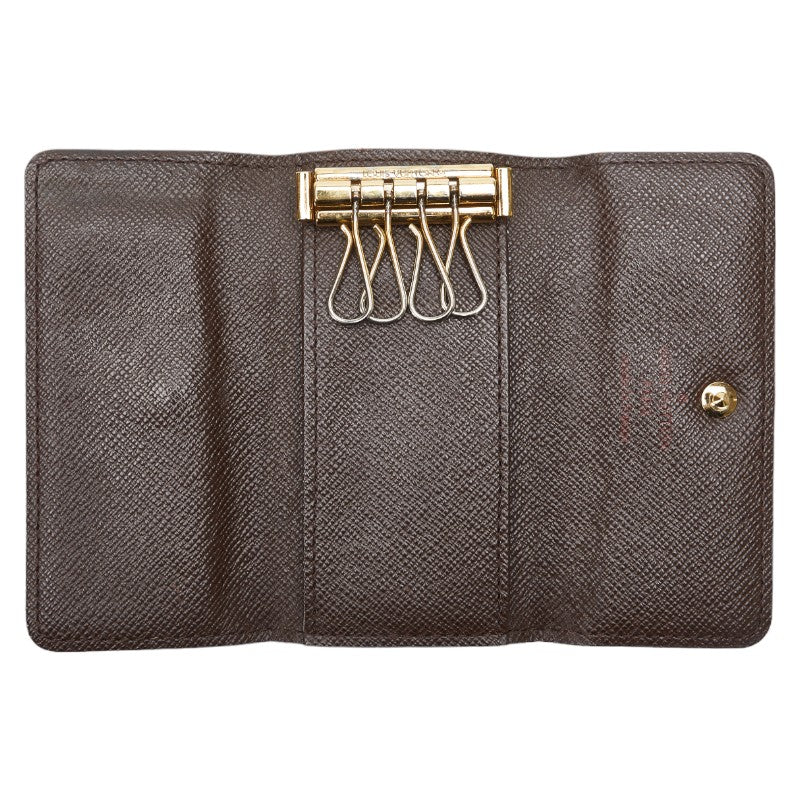 Louis Vuitton Damier Multicle 4 4 Series Keycase N62631 Brown PVC Leather  Louis Vuitton