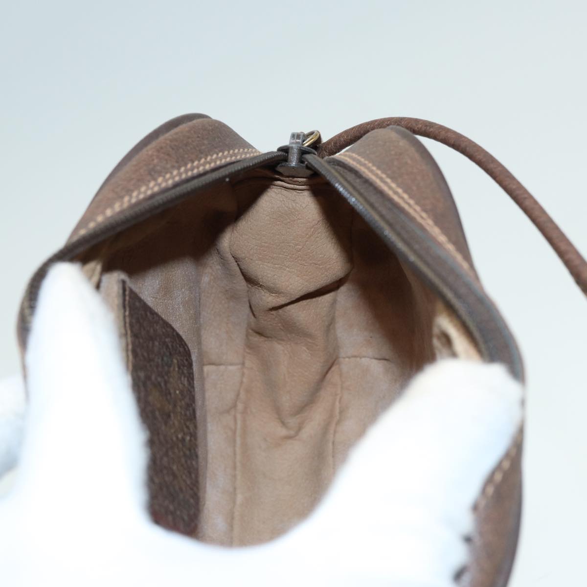 GUCCI GG Canvas Web Sherry Line Shoulder Bag PVC Leather Beige 83133