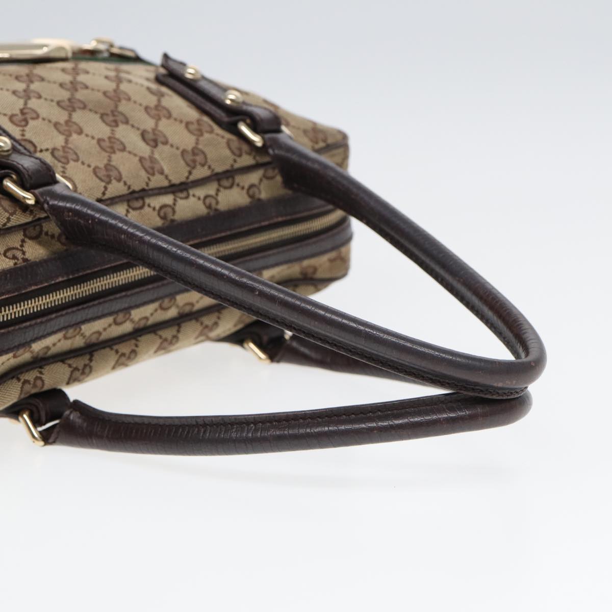GUCCI GG Canvas Web Sherry Line Hand Bag Beige Red Green 141503 83143