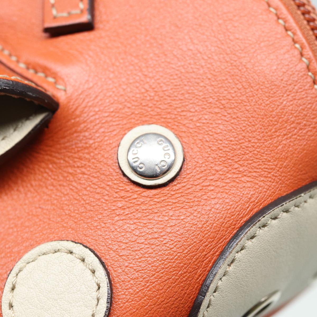 GUCCI GG Supreme Hand Bag PVC Leather Beige Orange 271093 83144