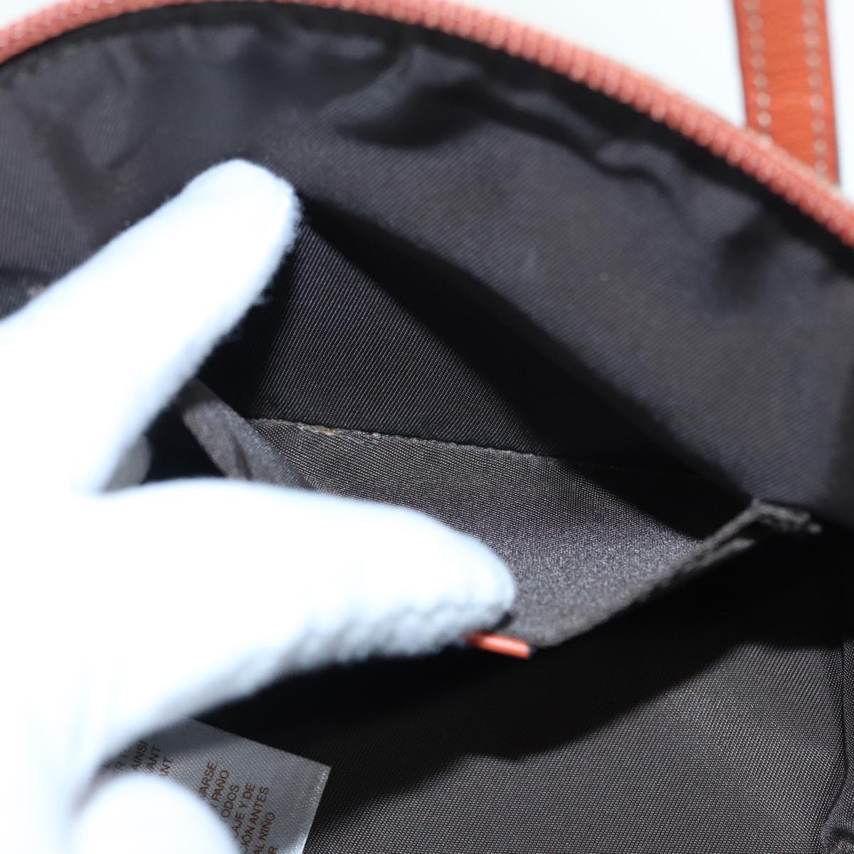 GUCCI GG Supreme Hand Bag PVC Leather Beige Orange 271093 83144