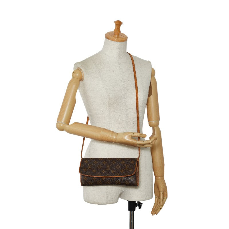Louis Vuitton Monogram M51852 Shoulder Bag Leather Brown