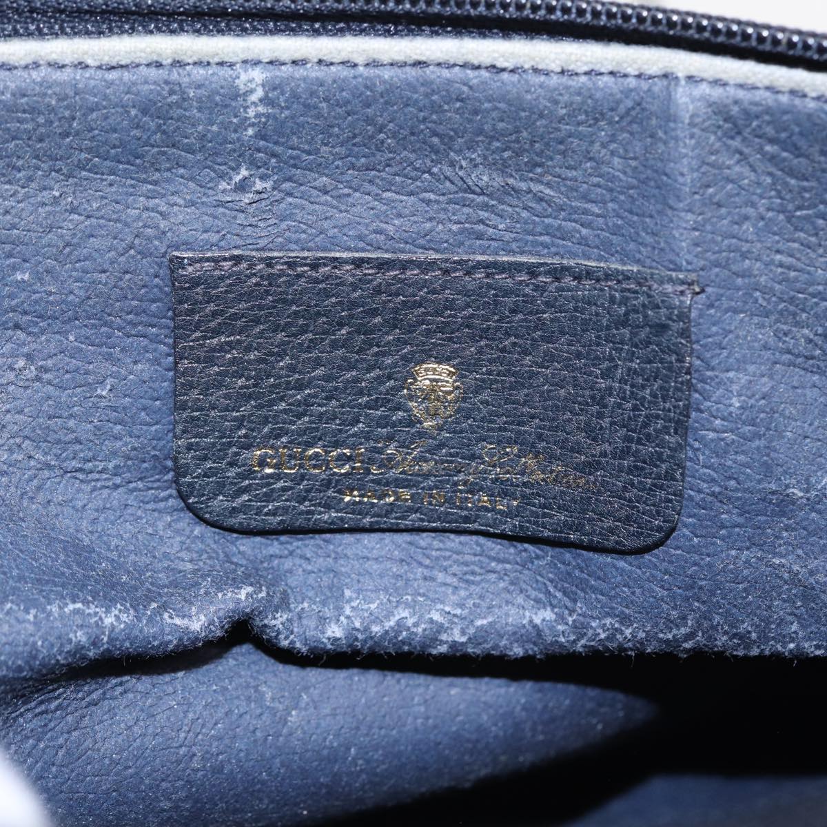 GUCCI GG Supreme Sherry Line Shoulder Bag PVC Navy Red 904 02 026 83193