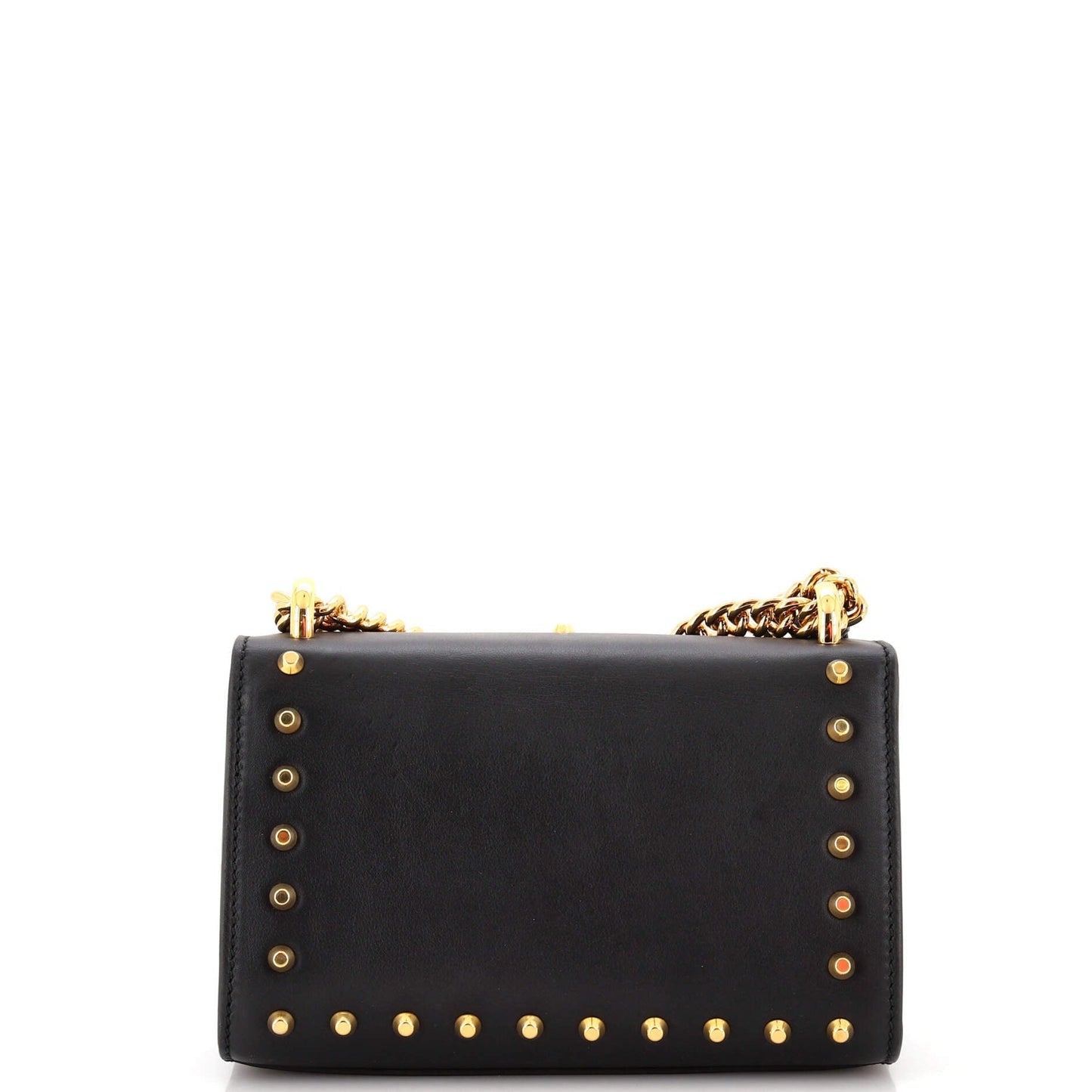 Pearly Padlock Shoulder Bag Studded Leather Small