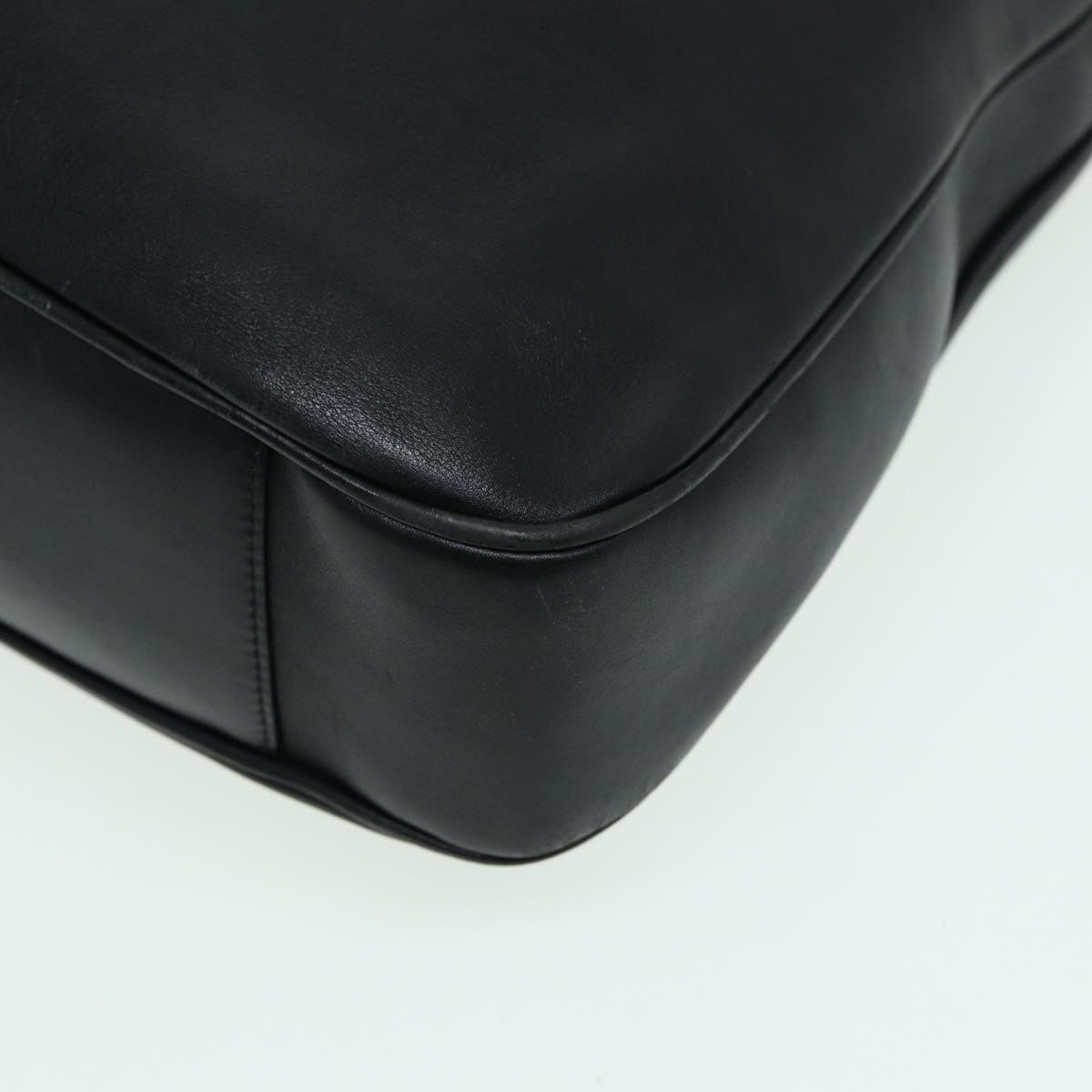 GUCCI Bamboo Hand Bag Leather 2way Black 83205
