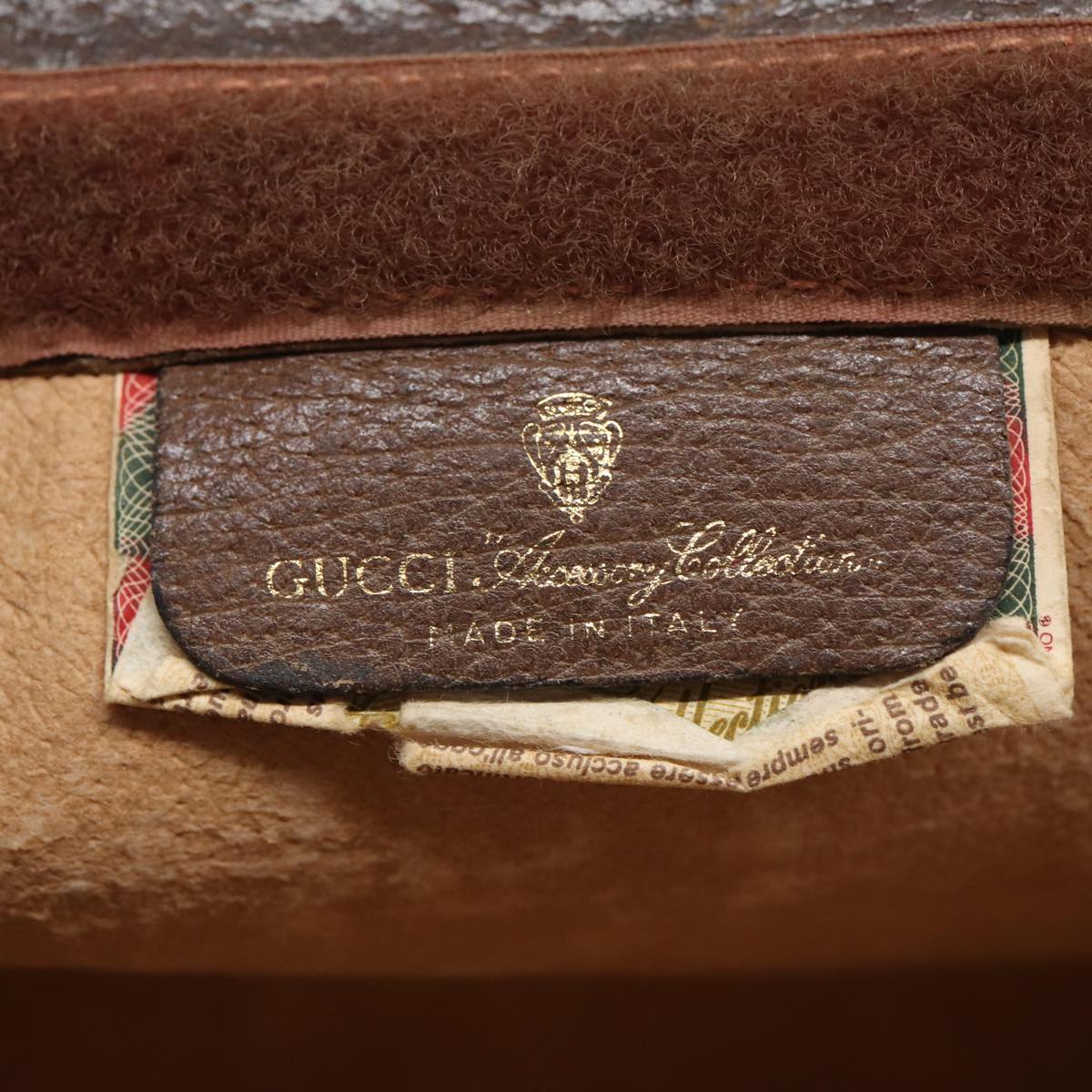 GUCCI GG Supreme Web Sherry Line Clutch Bag PVC Beige 89 01 001 83241