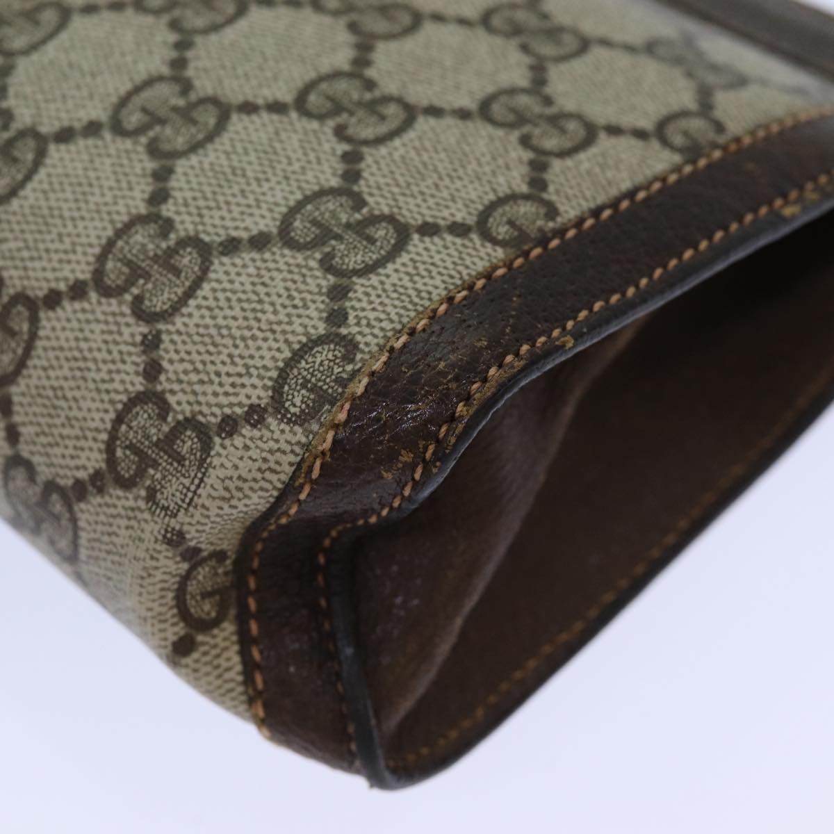 GUCCI GG Supreme Web Sherry Line Clutch Bag PVC Beige 67 014 2125 83284