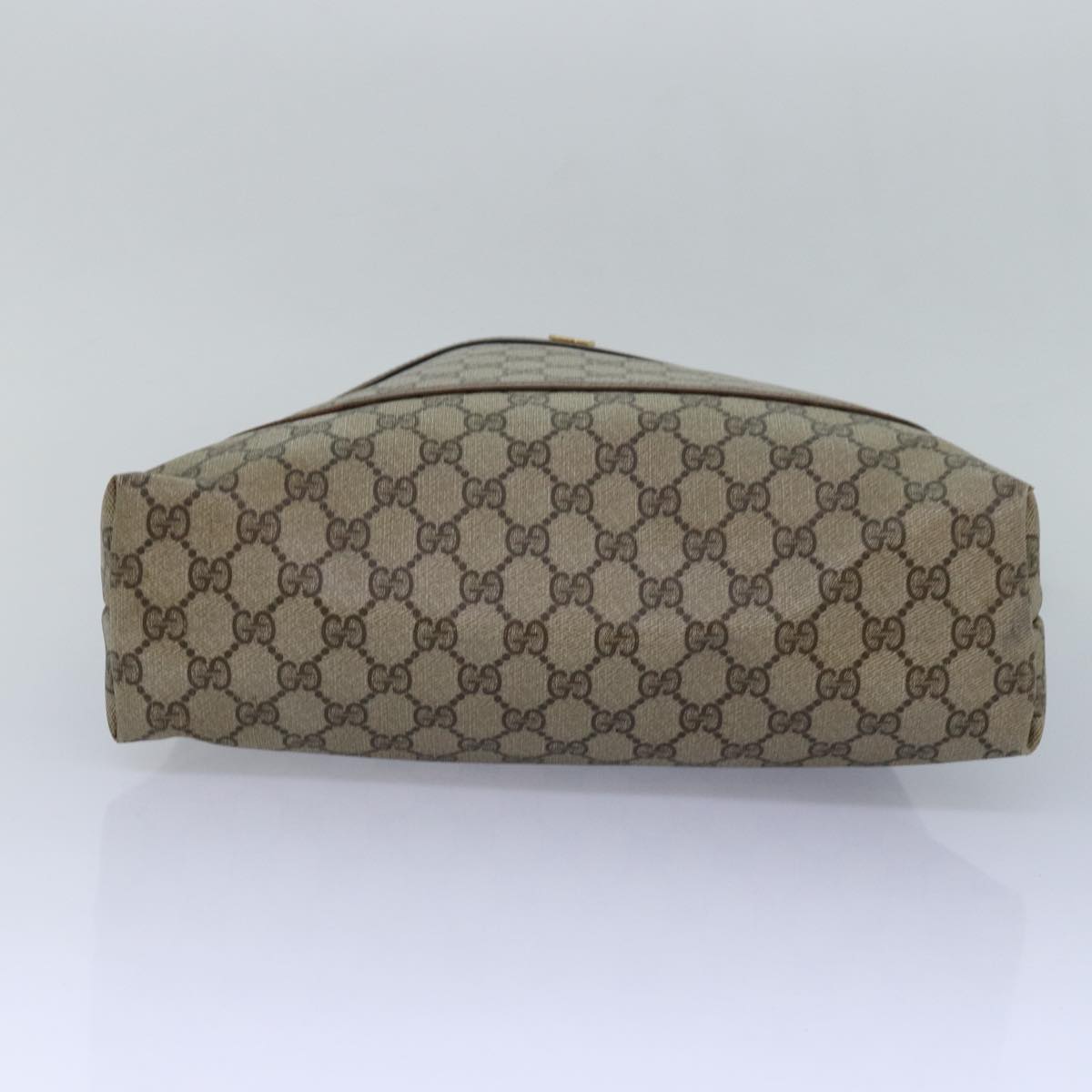 GUCCI GG Supreme Web Sherry Line Tote Bag PVC Leather Beige 39 02 003 83298