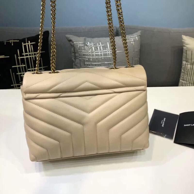 GLAMI Loulou Small Chain Bag In MatelassÃƒÂ© "Y" Beige For Women 9.8in/23cm YSL 494699DV7272721