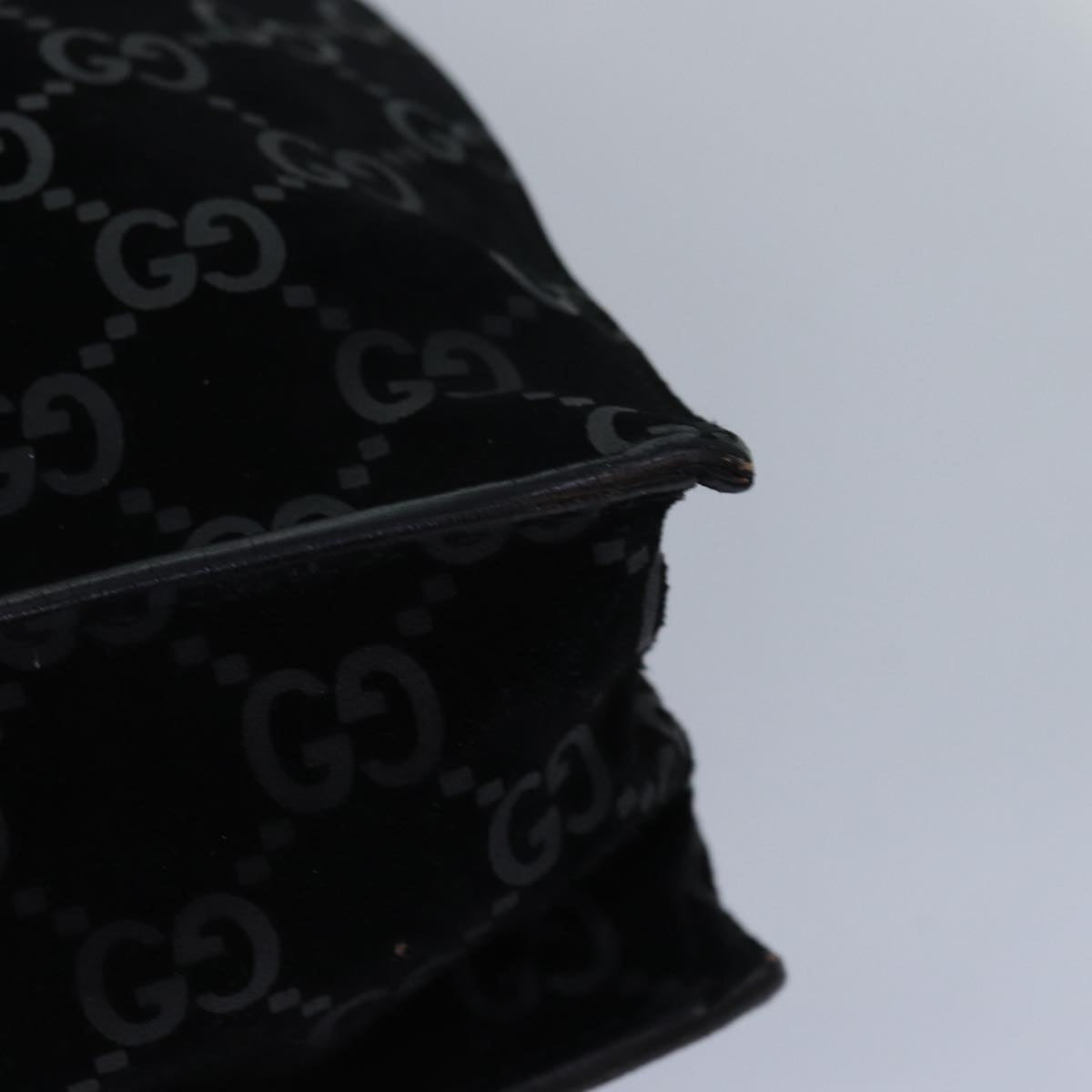 GUCCI GG Canvas Tote Bag Suede Black 002 1052 001998 83300