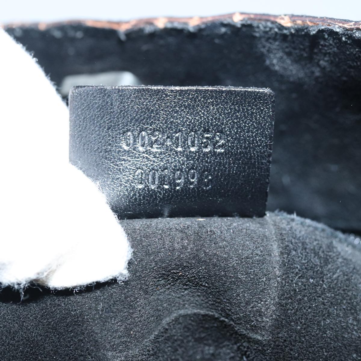 GUCCI GG Canvas Tote Bag Suede Black 002 1052 001998 83300