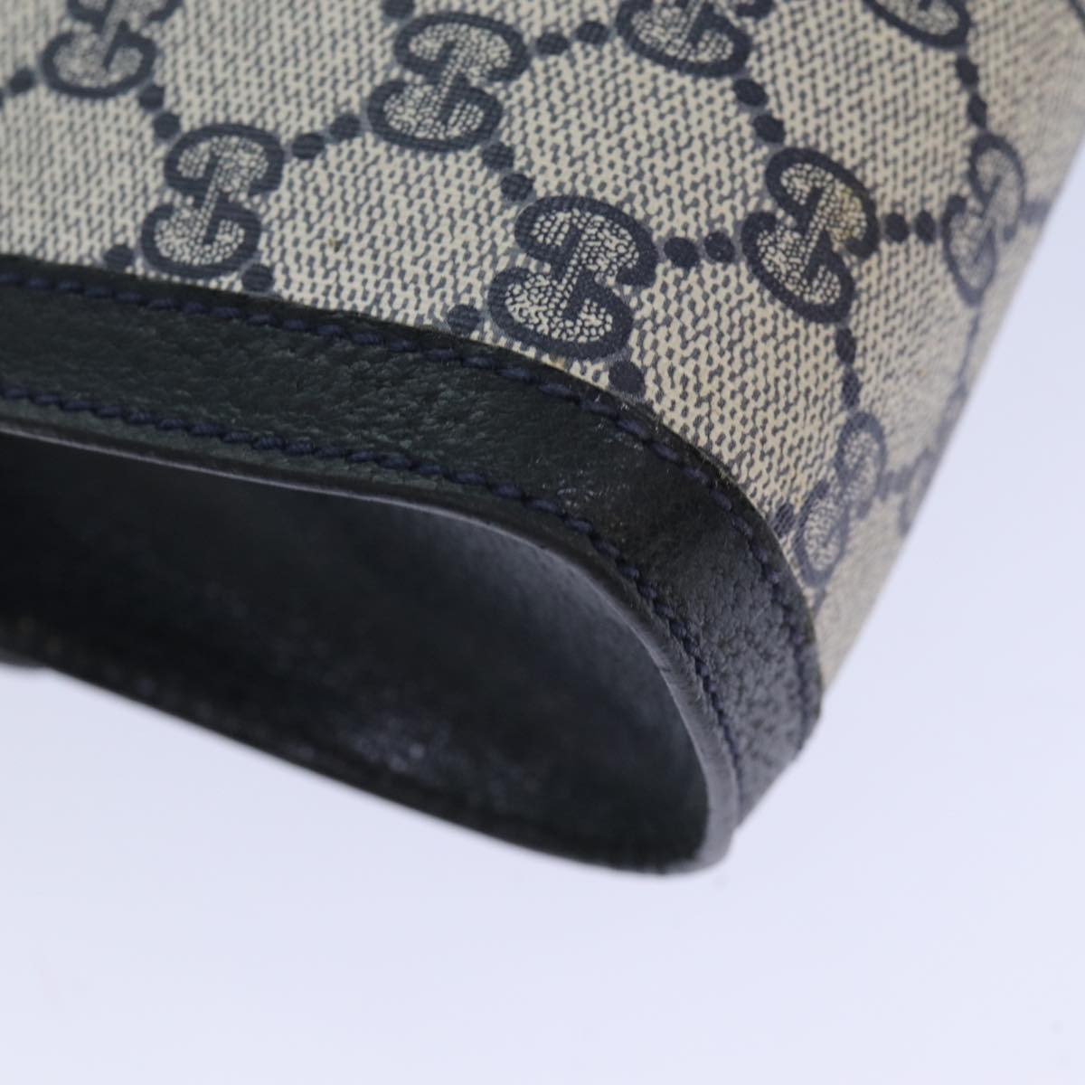 GUCCI GG Supreme Sherry Line Clutch Bag PVC Red Navy 89 01 006 83303