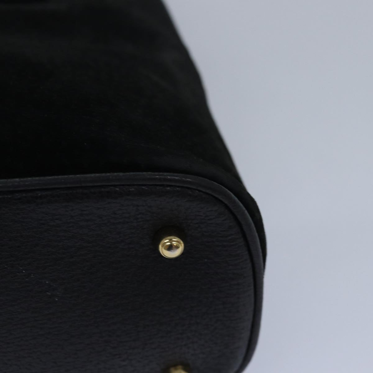 GUCCI Bamboo Hand Bag Suede Black 000 1046 0290 83323