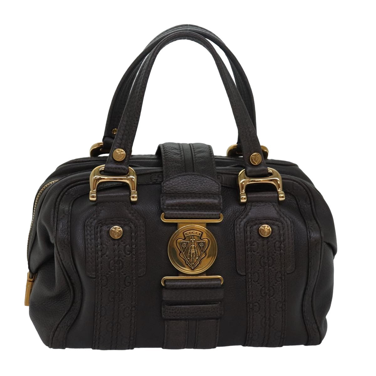 GUCCI Guccissima GG Canvas Histeria Hand Bag Leather Gray 186235 83358