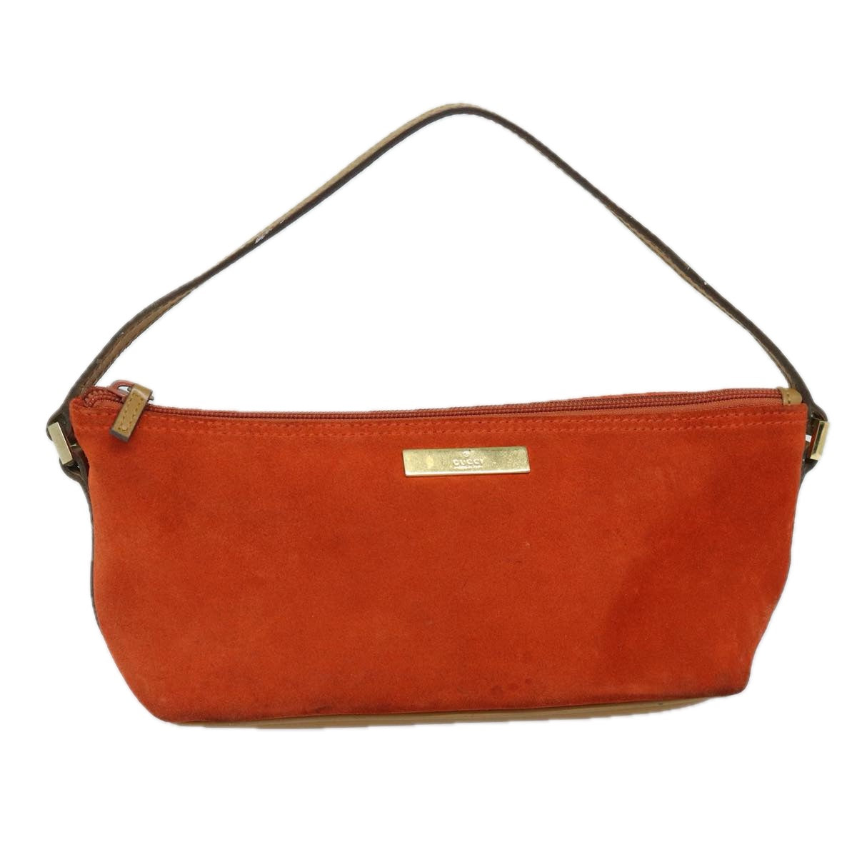GUCCI Accessory Pouch Suede Orange 039 1103 83367