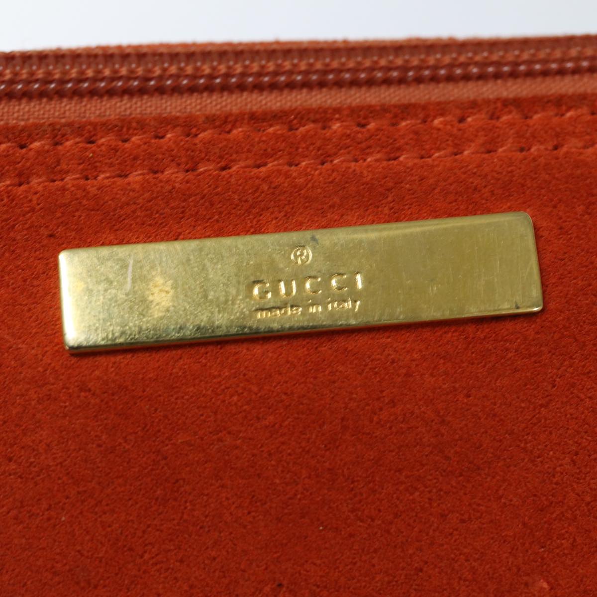 GUCCI Accessory Pouch Suede Orange 039 1103 83367