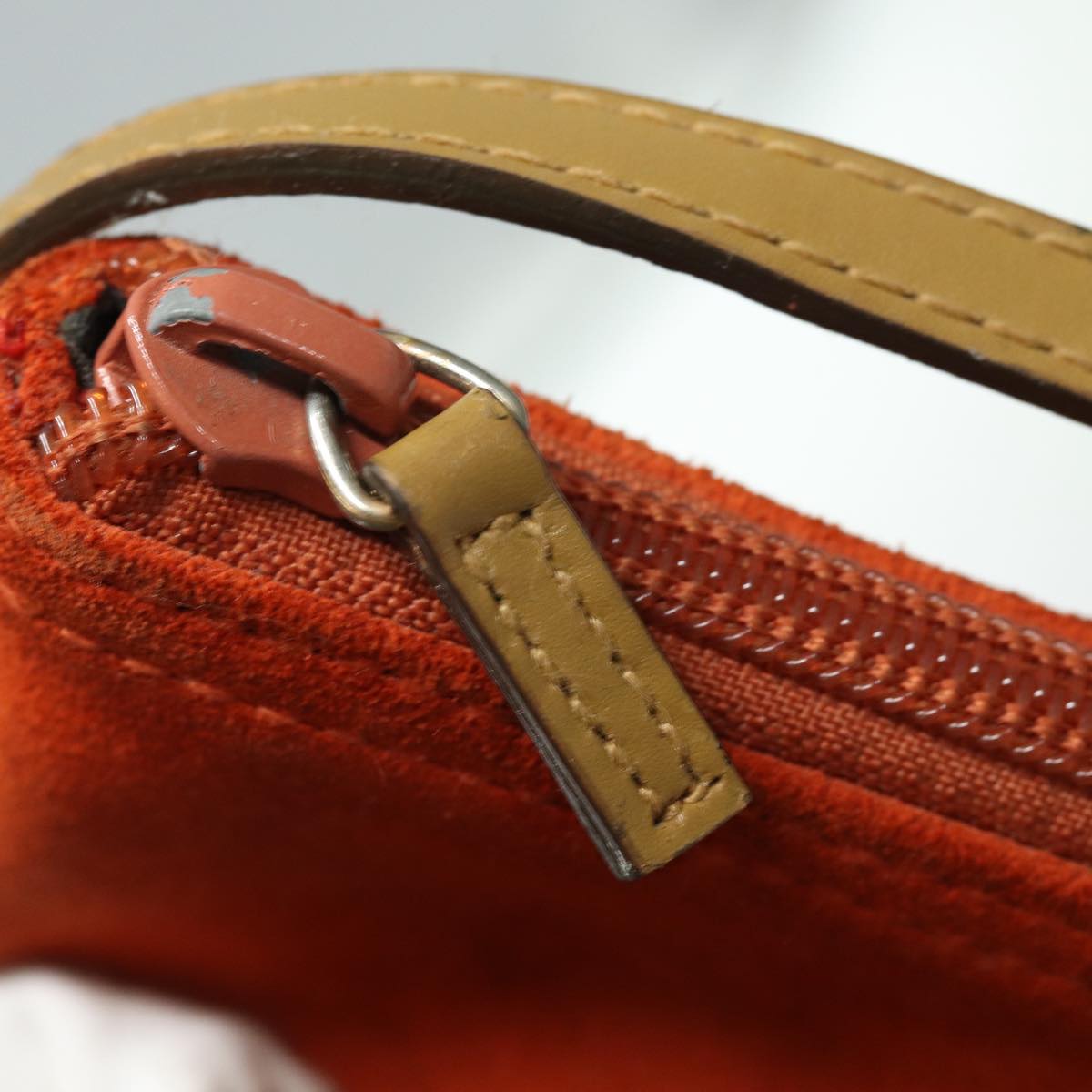 GUCCI Accessory Pouch Suede Orange 039 1103 83367
