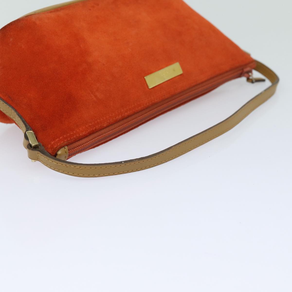 GUCCI Accessory Pouch Suede Orange 039 1103 83367