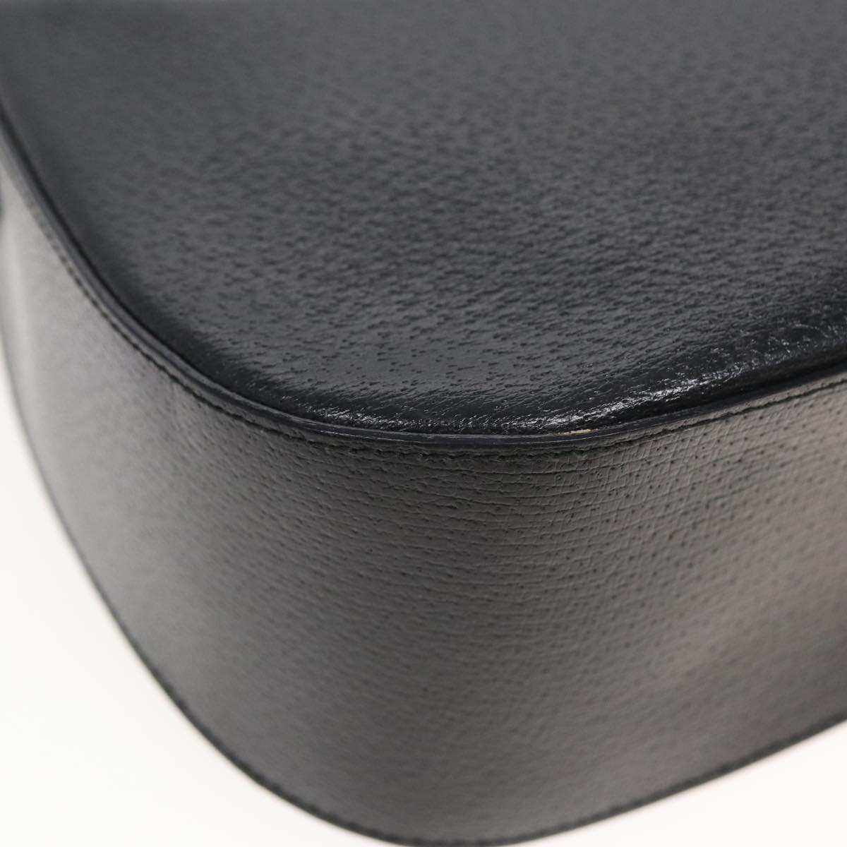 GUCCI Shoulder Bag Leather Black 83371