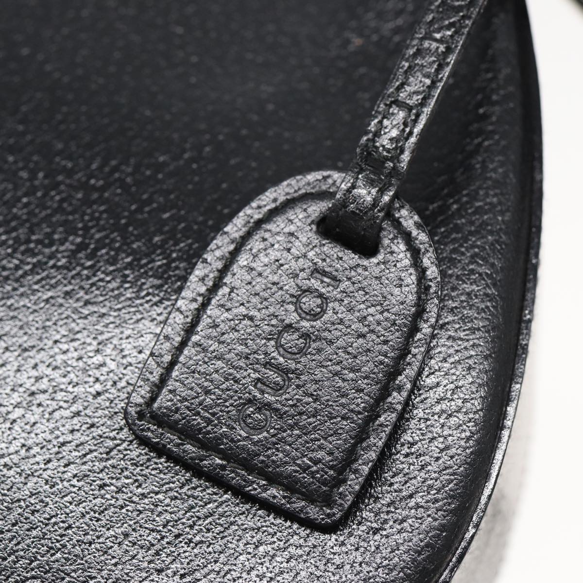 GUCCI Shoulder Bag Leather Black 83371