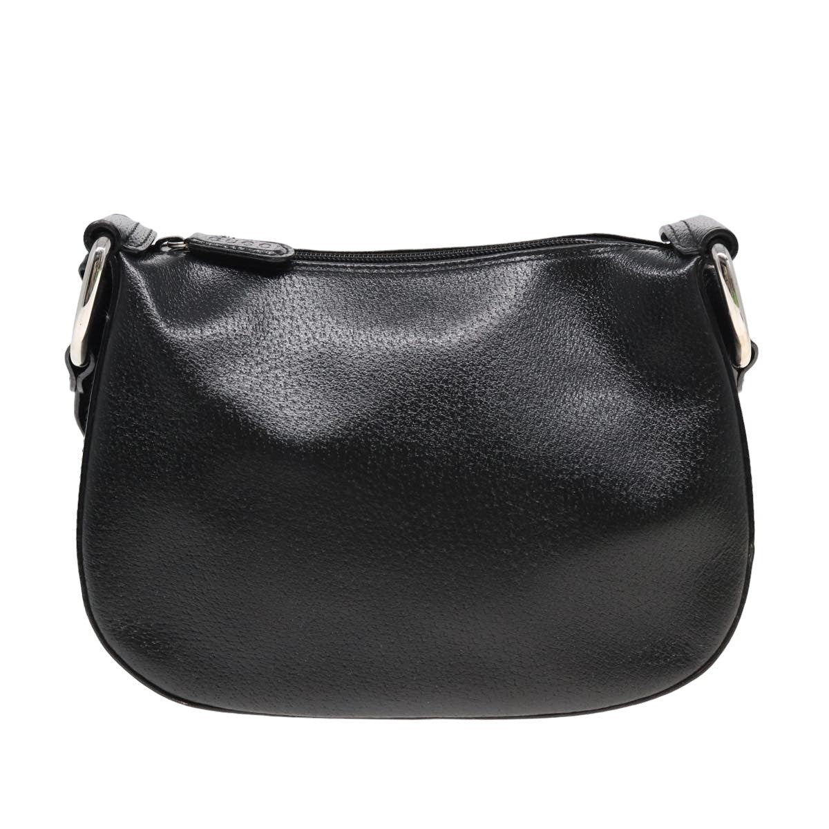 GUCCI Shoulder Bag Leather Black 83371