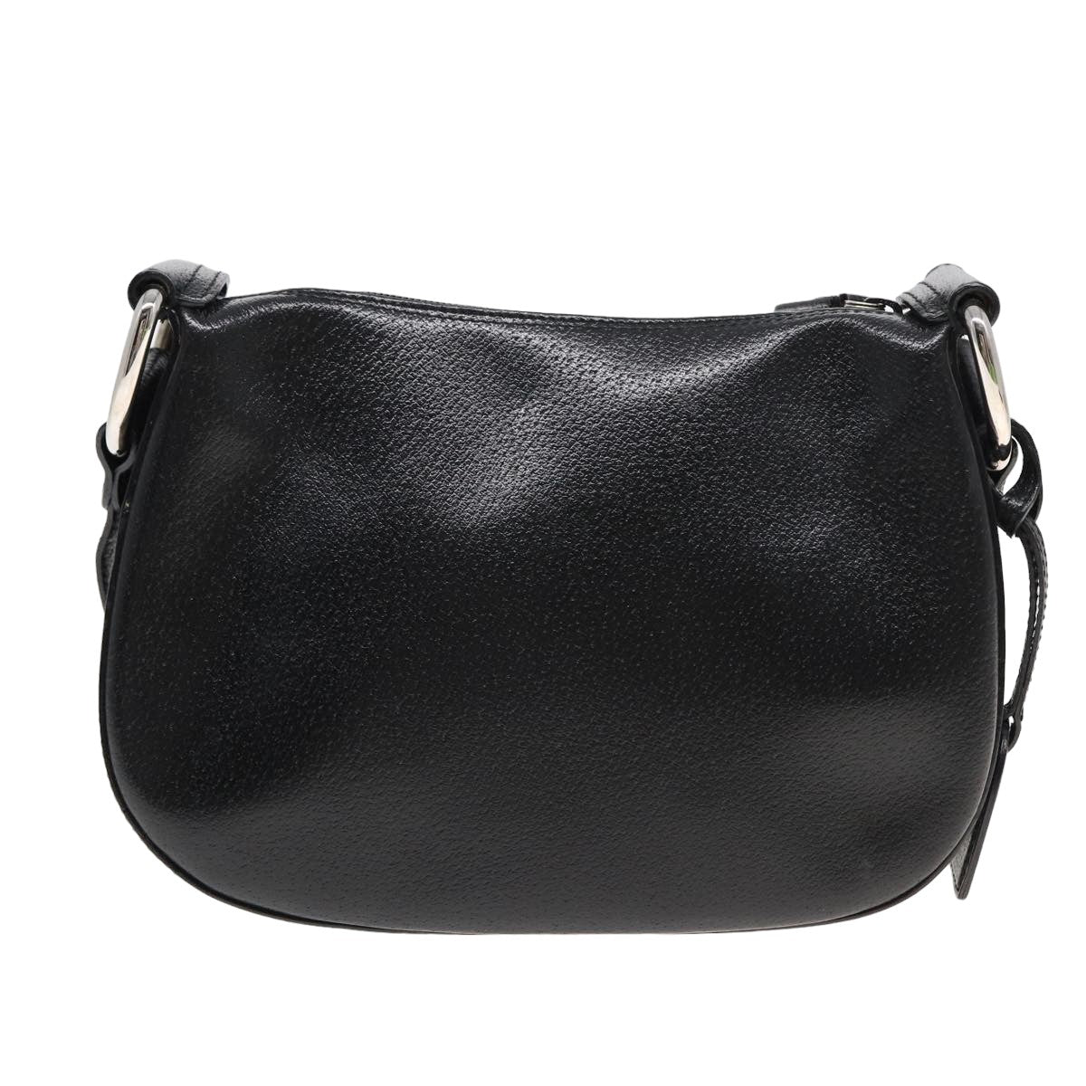 GUCCI Shoulder Bag Leather Black 83371