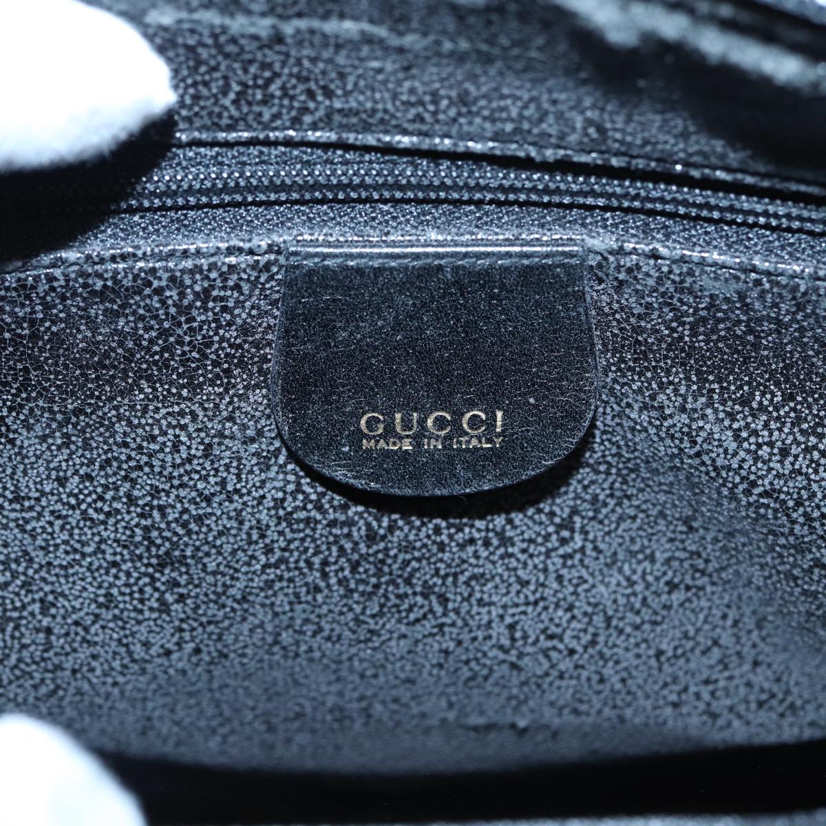 GUCCI Bamboo Hand Bag Leather 2way Black 000 122 0294 83372