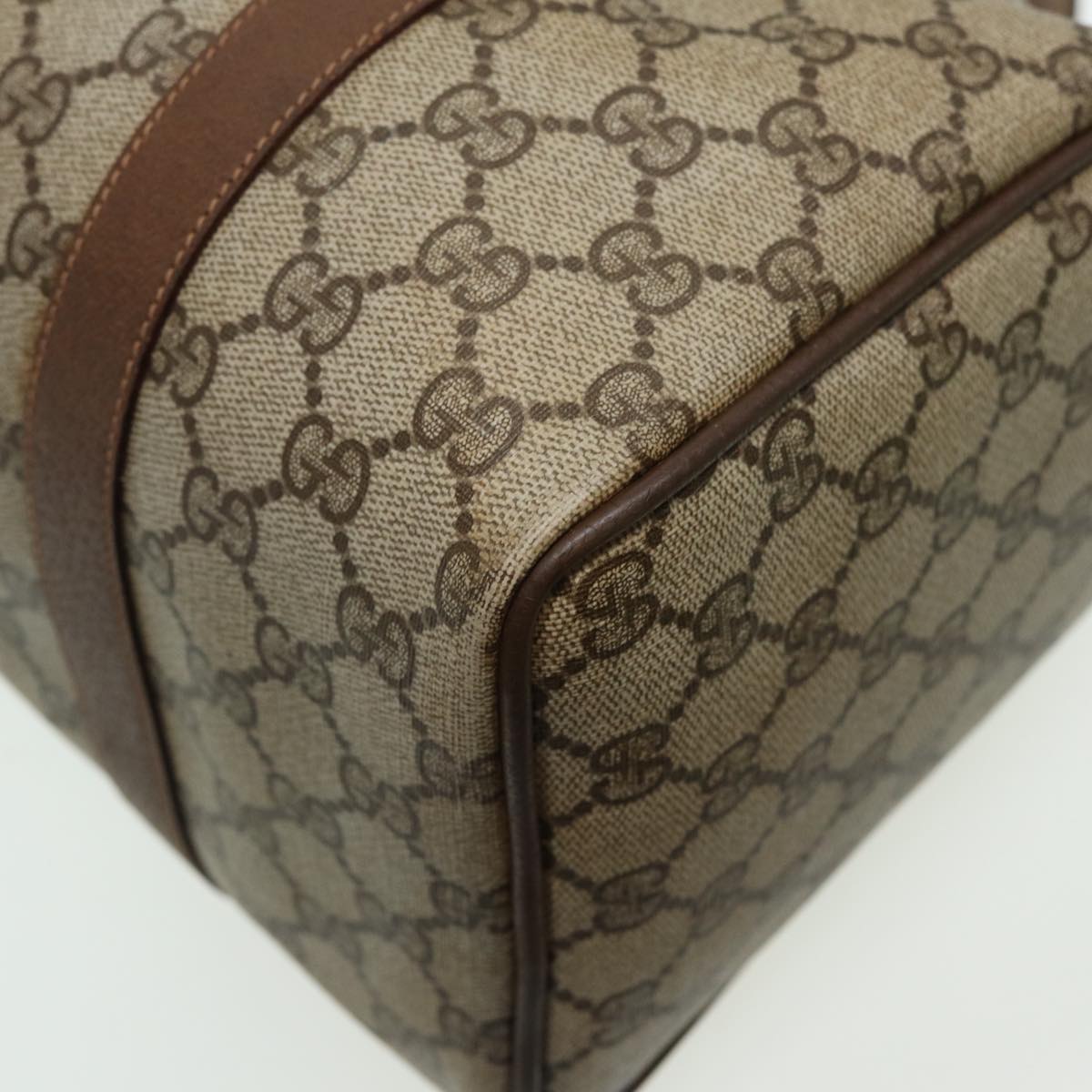 GUCCI GG Supreme Web Sherry Line Boston Bag PVC Beige Red 111 02 007 83384