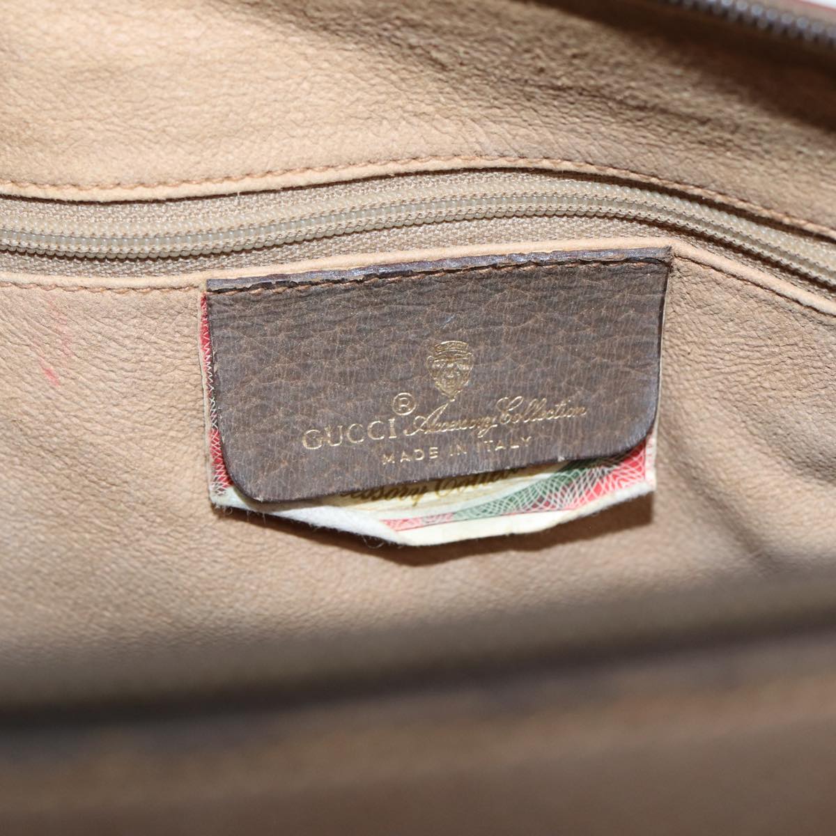 GUCCI GG Supreme Web Sherry Line Boston Bag PVC Beige Red 111 02 007 83384