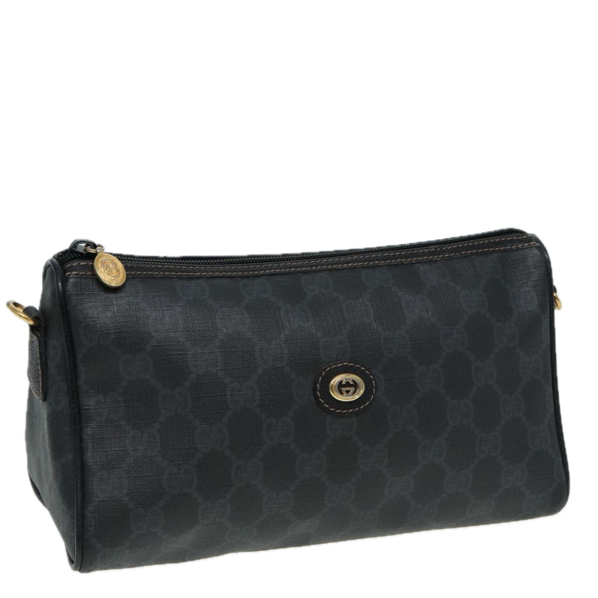 GUCCI GG Supreme Shoulder Bag PVC Black 156 02 086 83391