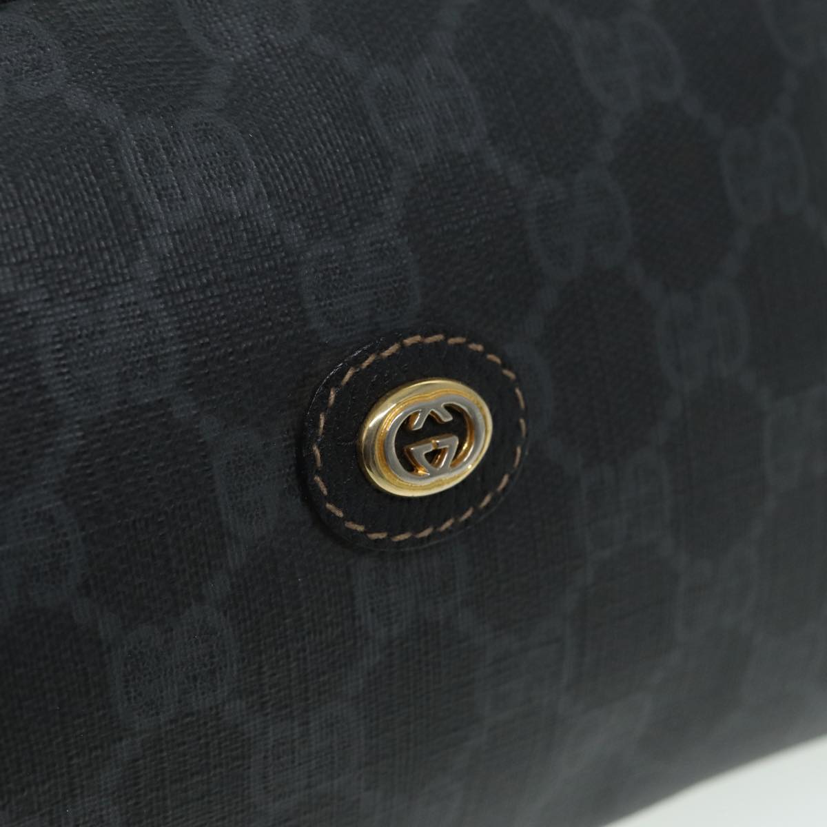 GUCCI GG Supreme Shoulder Bag PVC Black 156 02 086 83391