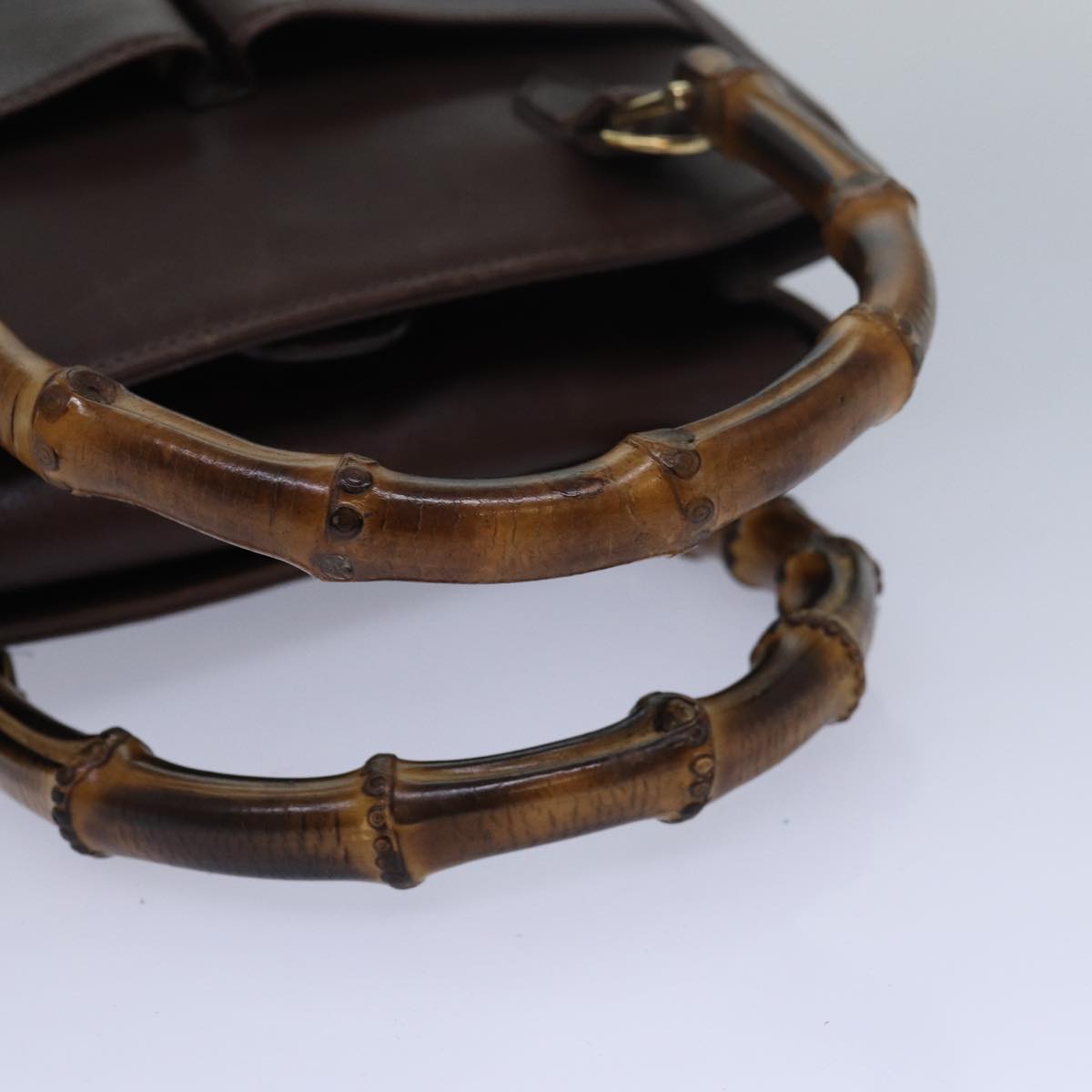 GUCCI Bamboo Hand Bag Leather Brown 000 122 0316 83411