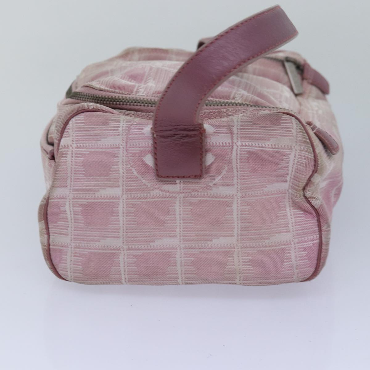 CHANEL New Travel Line Hand Bag Nylon Pink CC 83428