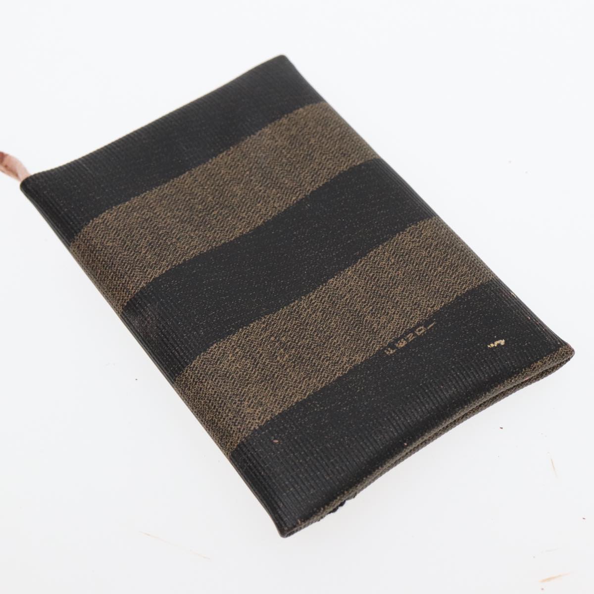 FENDI Pecan Canvas Shoulder Bag Brown Black 83448