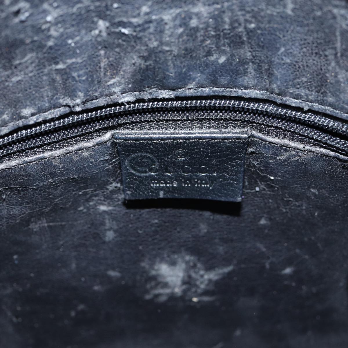 GUCCI Bamboo Hand Bag Leather 2way Outlet Black 83657