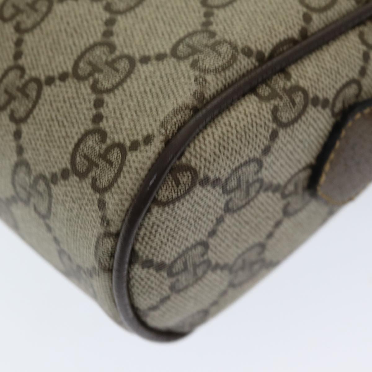 GUCCI GG Supreme Web Sherry Line Shoulder Bag PVC Beige 904 02 004 83660