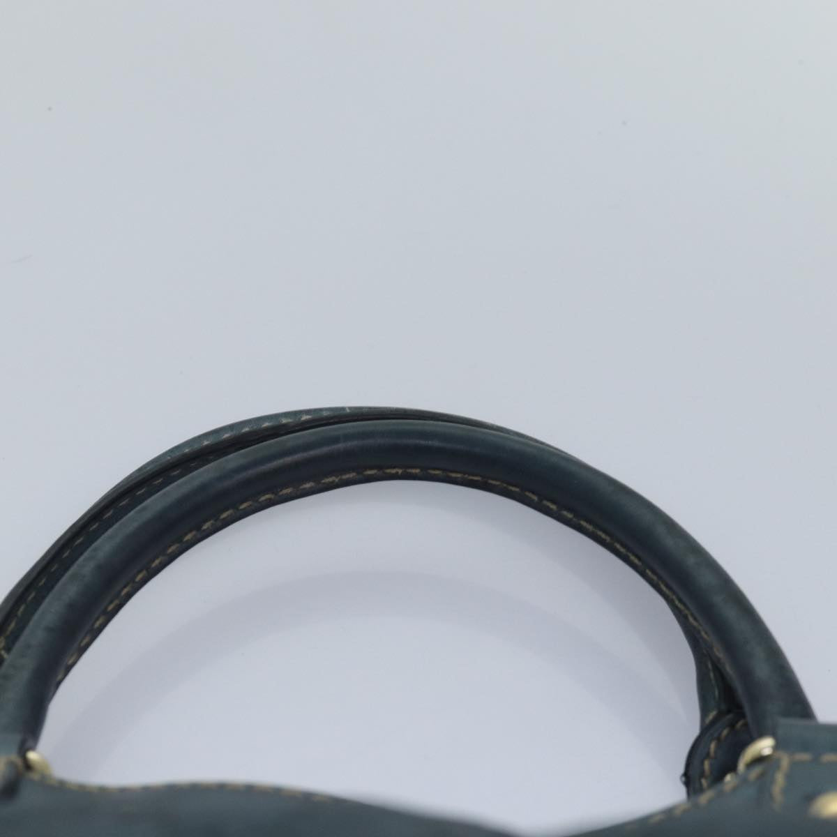 GUCCI GG Canvas Tote Bag Guccissima Leather Blue 211944 83703