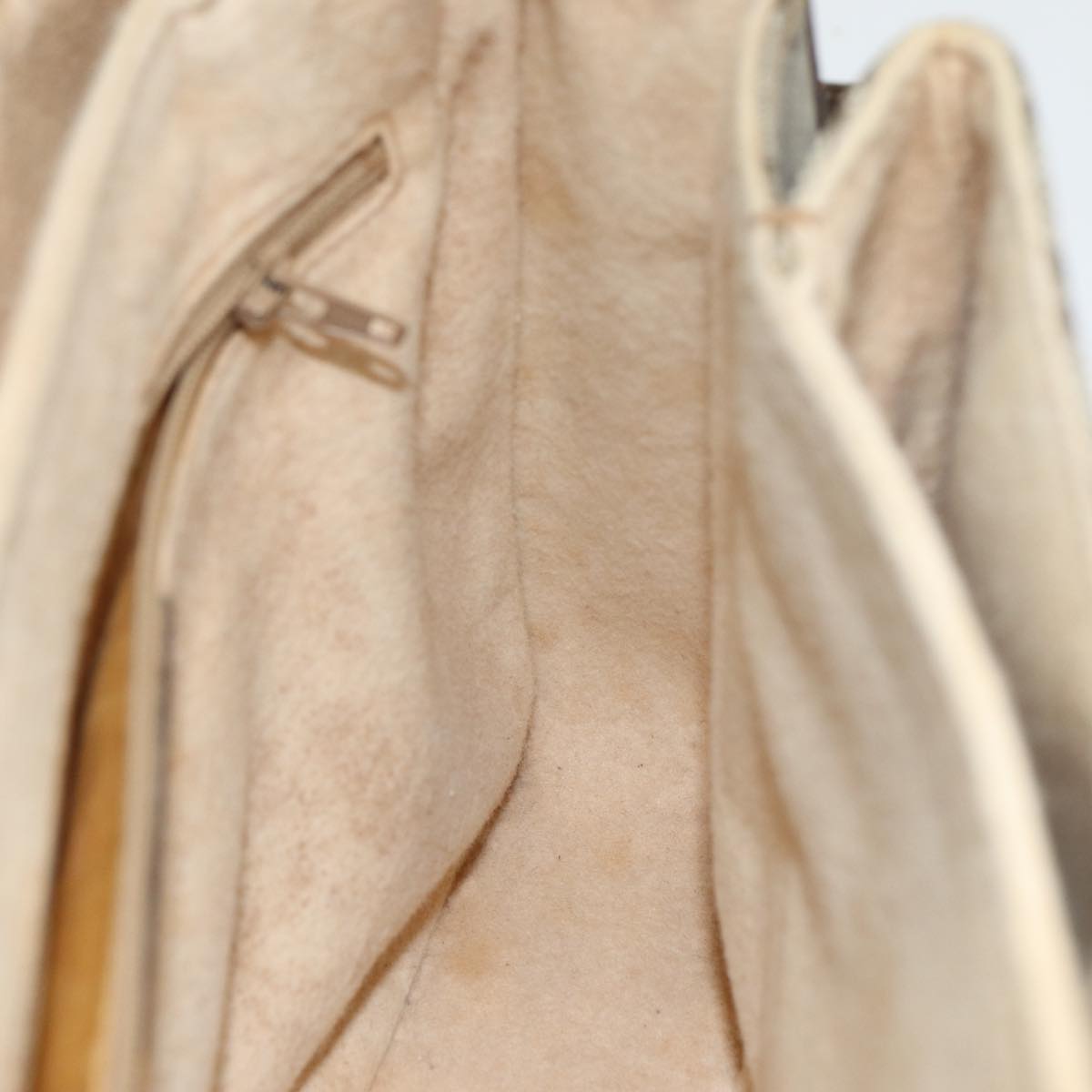 GUCCI GG Supreme Web Sherry Line Shoulder Bag PVC Beige 83722
