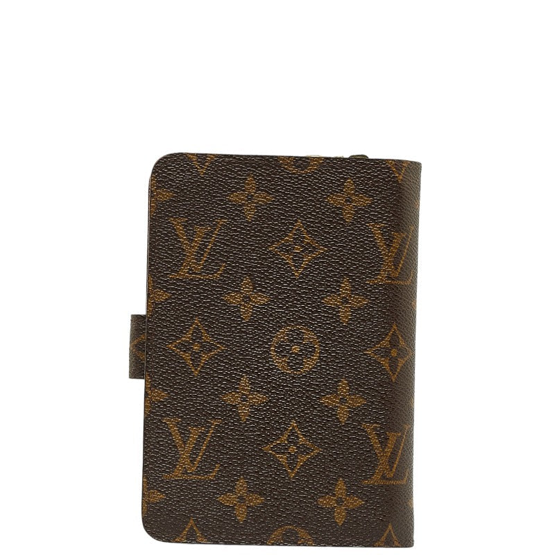 Louis Vuitton Monogram Port Papier Jeep Double Folded Wallet M61207 Brown PVC Leather  Louis Vuitton