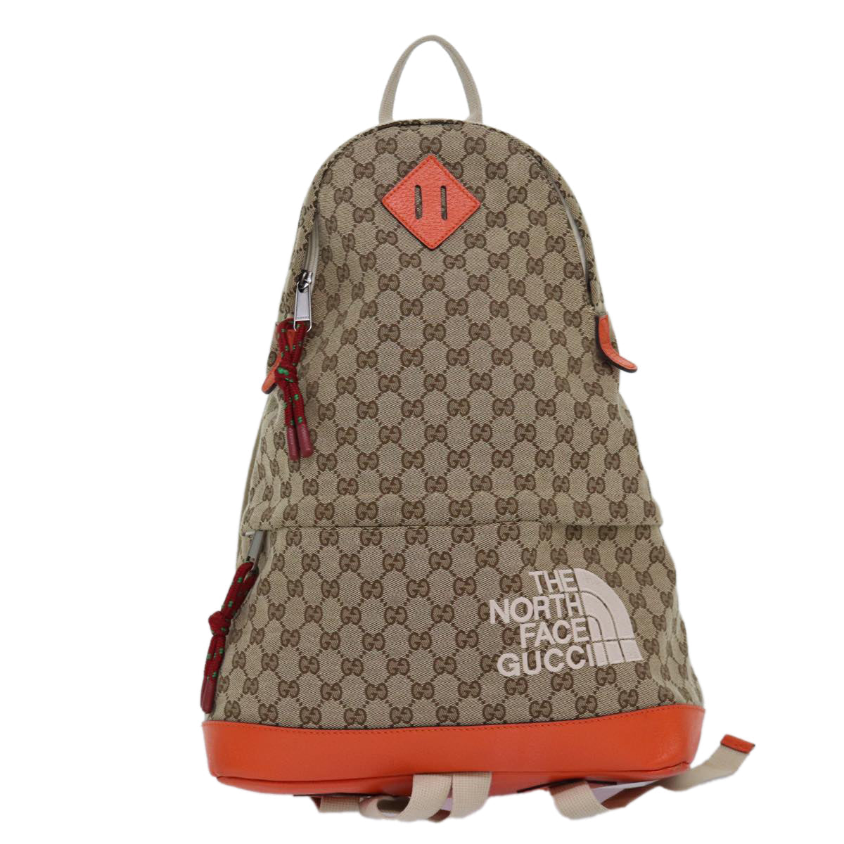 GUCCI THE NORTH FACE GG Backpack Beige Orange 650288 GY5TN 8893 83811