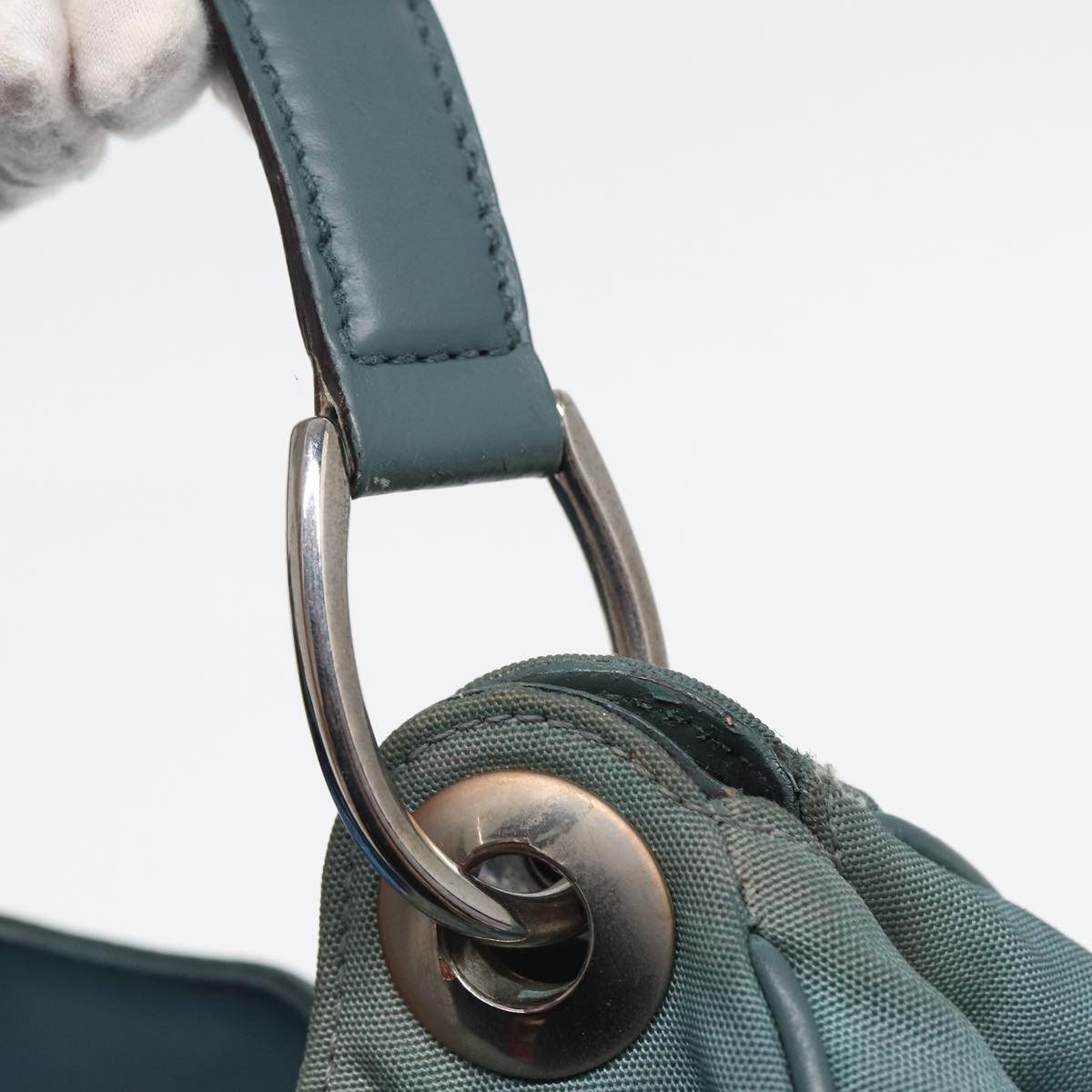 GUCCI Shoulder Bag Nylon Outlet Light Blue 244342 83813