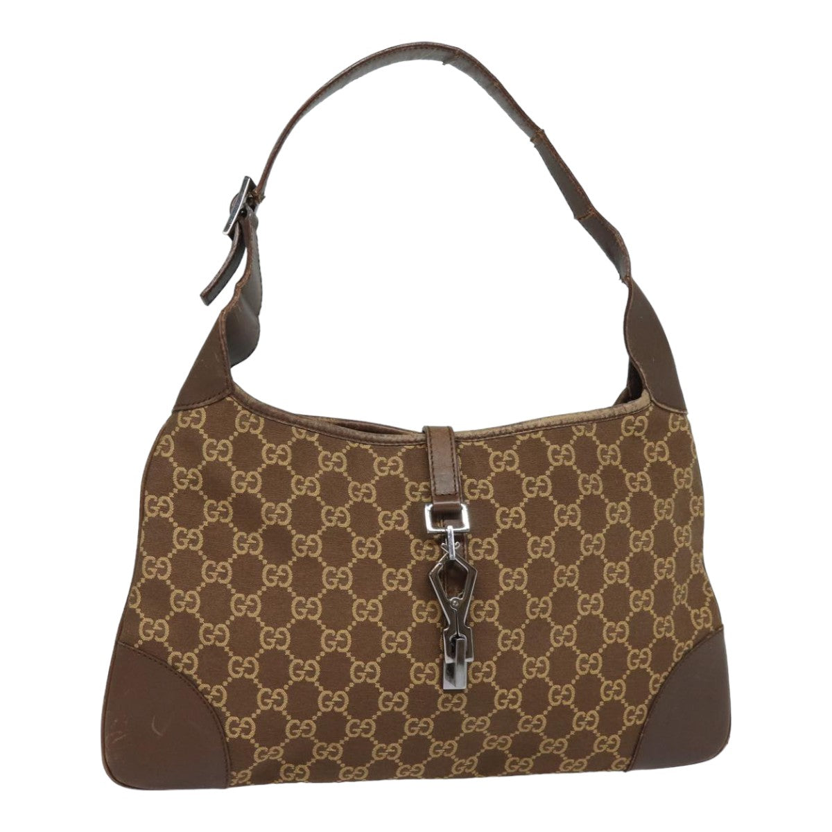GUCCI GG Canvas Jackie Shoulder Bag Brown 83815