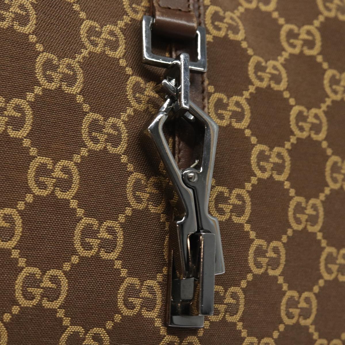 GUCCI GG Canvas Jackie Shoulder Bag Brown 83815