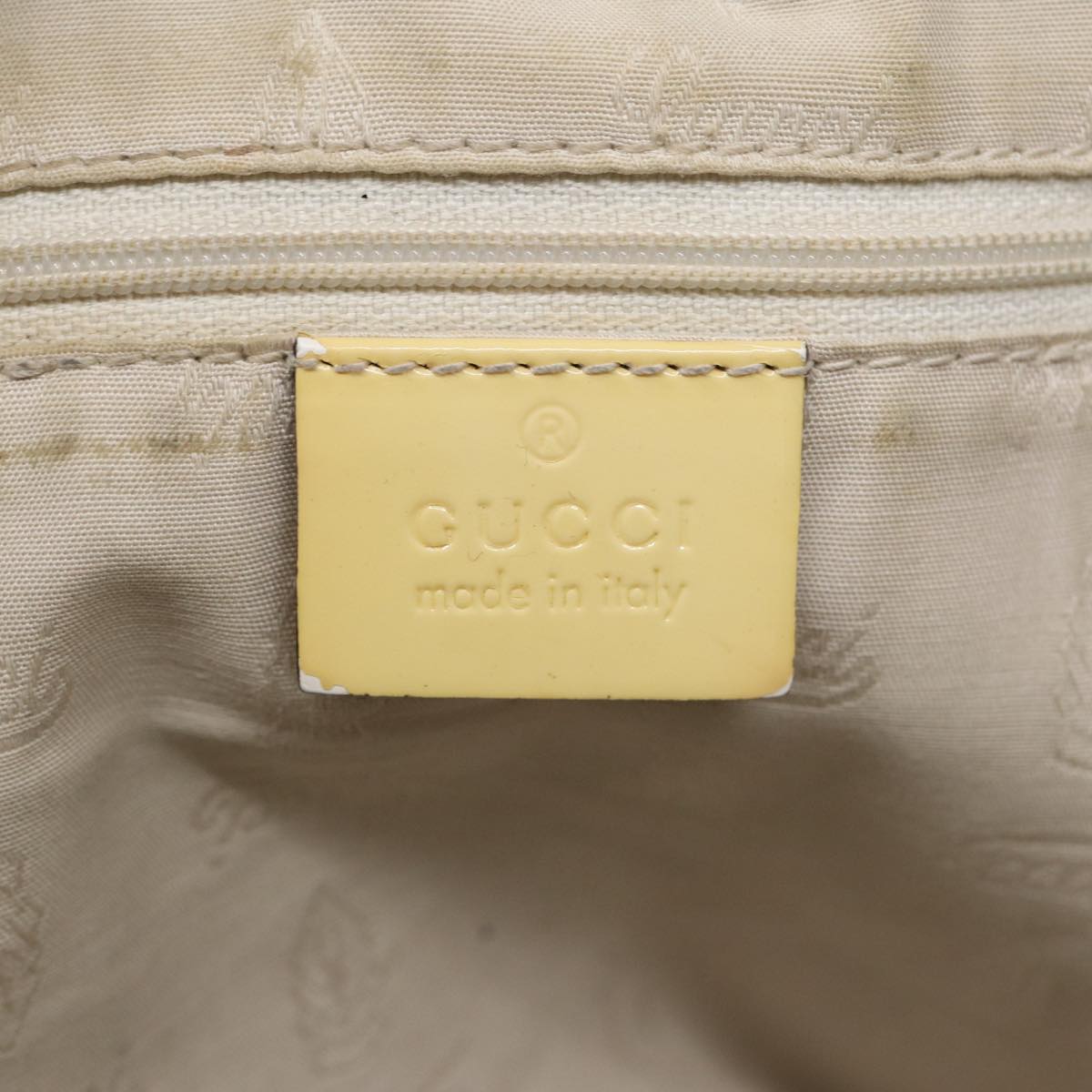 GUCCI GG Canvas Sherry Line Tote Bag Beige Yellow 83816