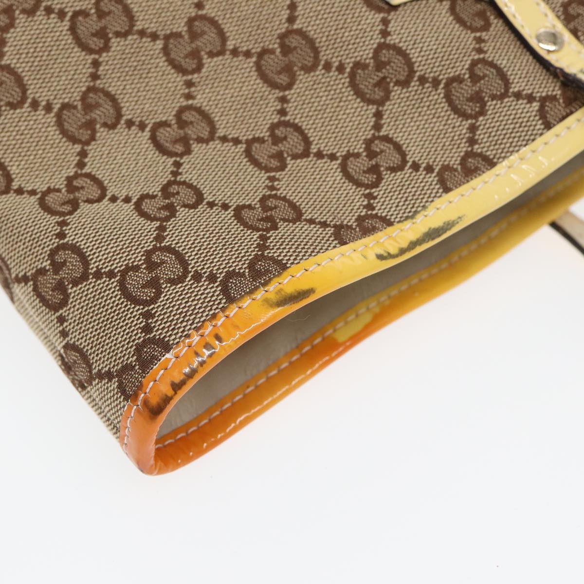 GUCCI GG Canvas Sherry Line Tote Bag Beige Yellow 83816