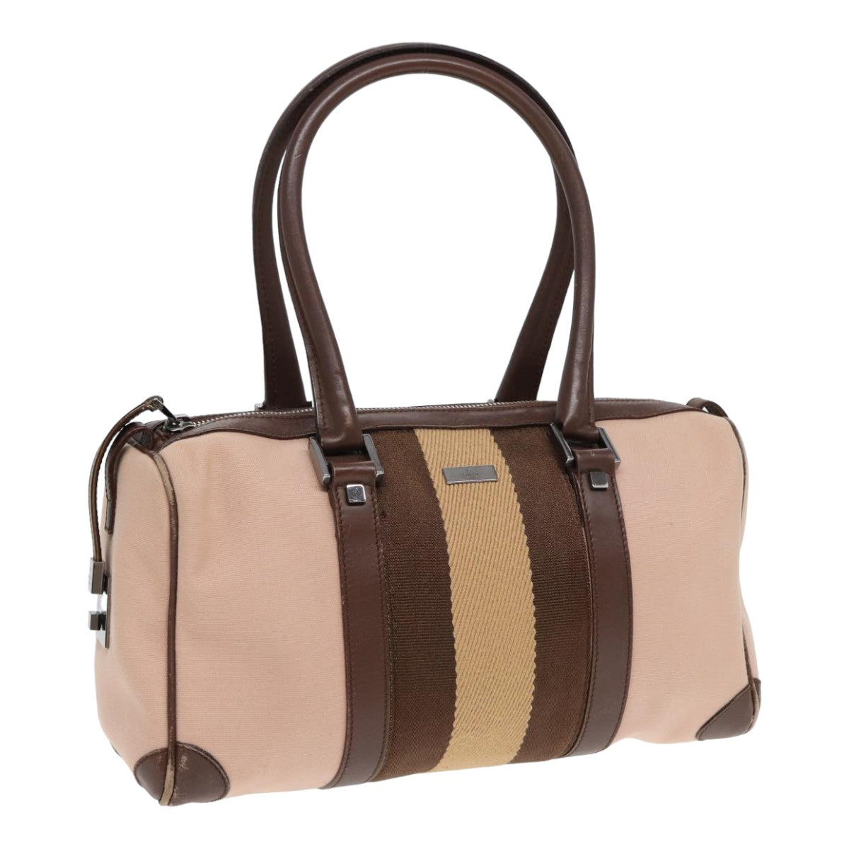 GUCCI Hand Bag Canvas Pink Brown 000 0851 001553 83923