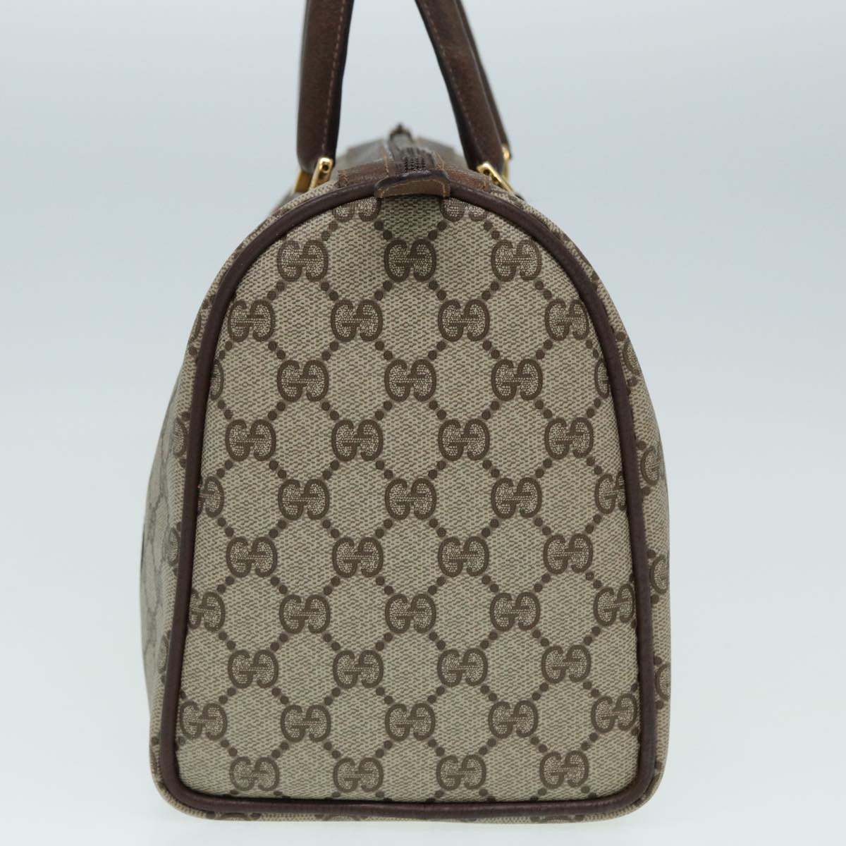 GUCCI GG Supreme Web Sherry Line Boston Bag Beige Red Green 83924