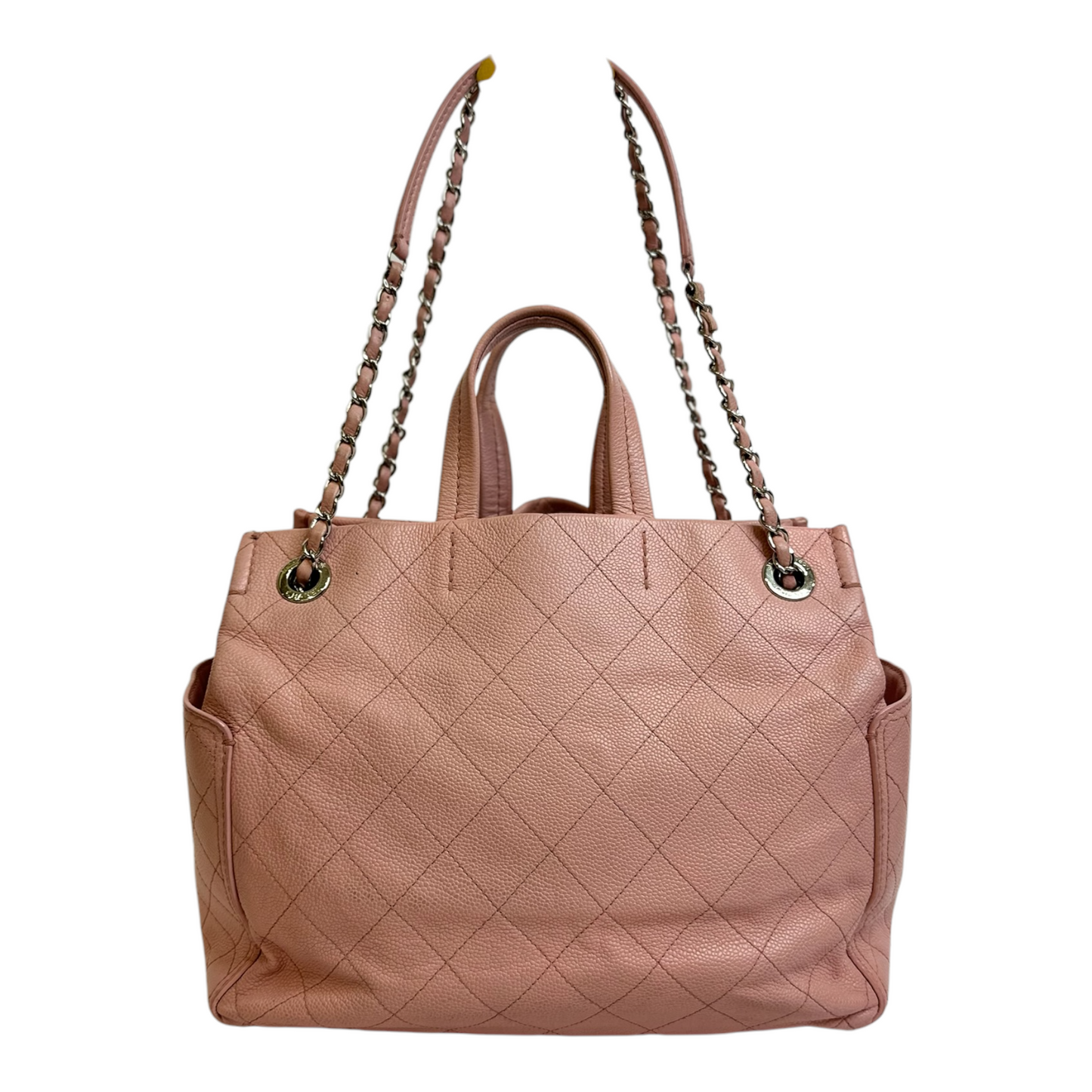 Chanel Grained Calfskin Small CC Pocket Tote Pink