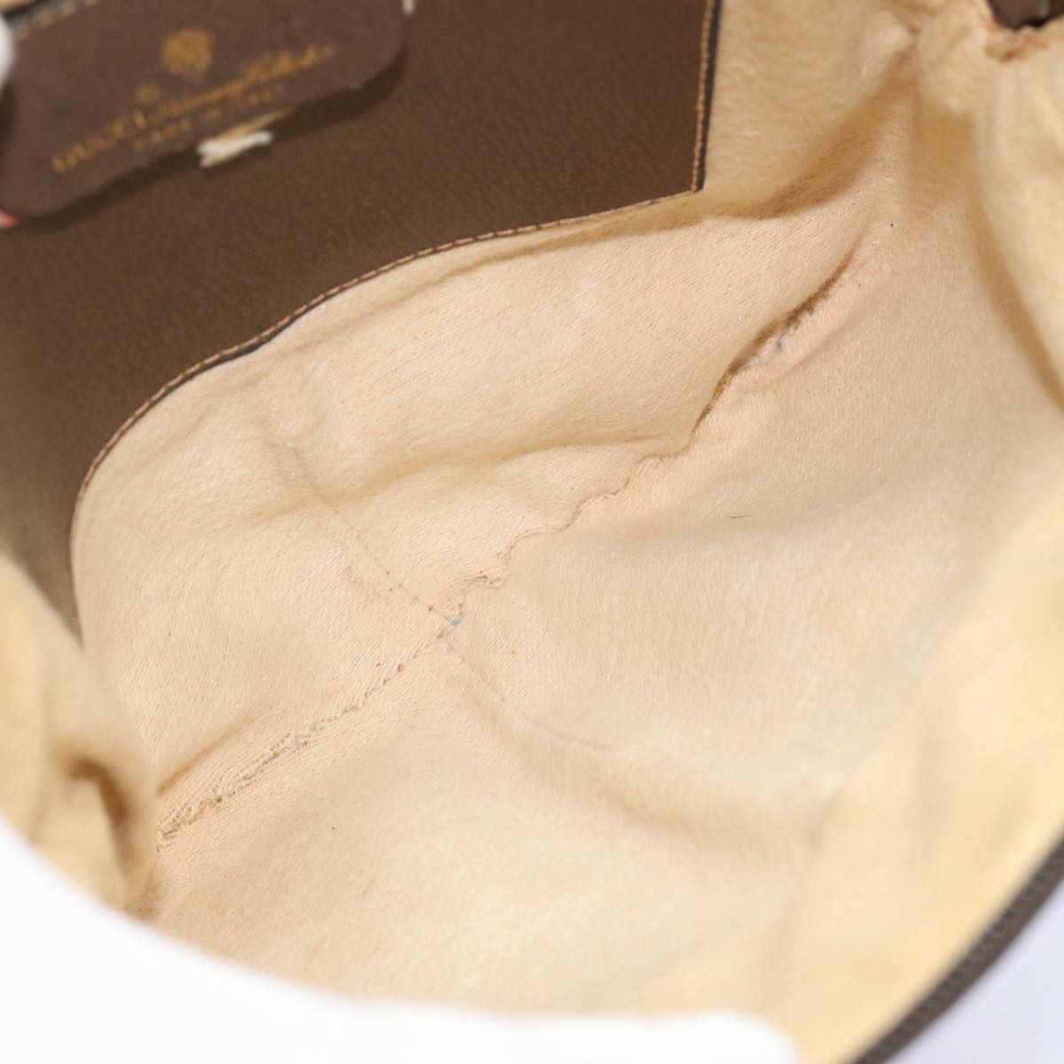 GUCCI GG Supreme Web Sherry Line Shoulder Bag PVC Beige 904 02 047 84221
