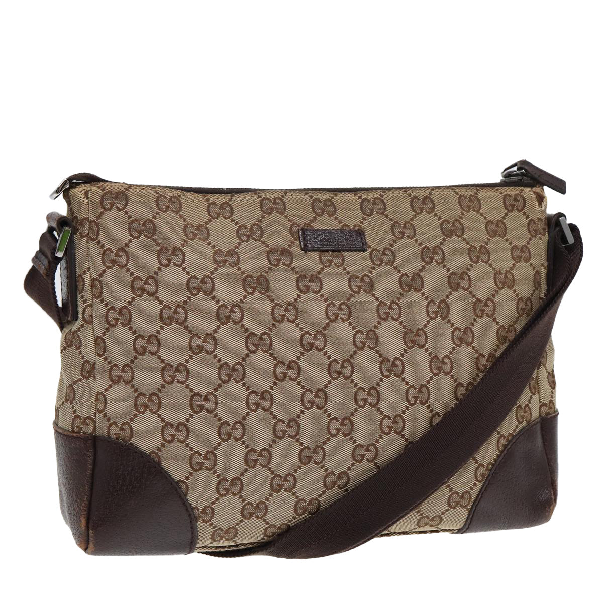 GUCCI GG Canvas Shoulder Bag Beige 114273 84223